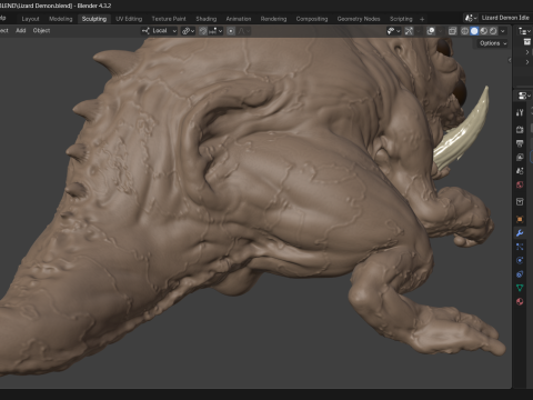 Lizard Demon Blender Modelo 3D