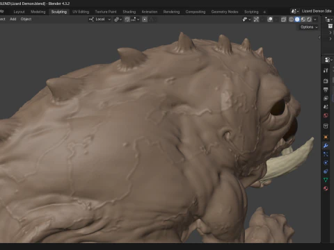 Lizard Demon Blender 3D Model