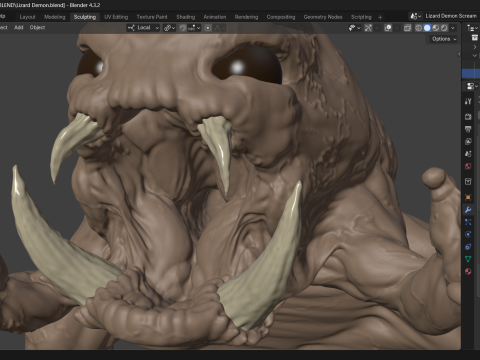 Lizard Demon Blender Modelo 3D