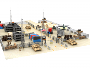 US Military Base 3D Model