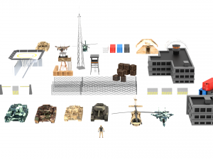 US Military Base 3D Model