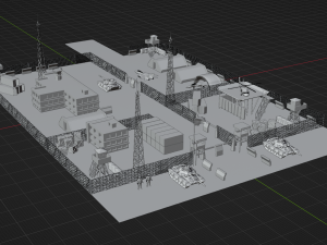 US Military Base 3D Model