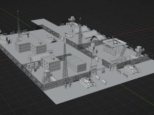 US Military Base 3D Model