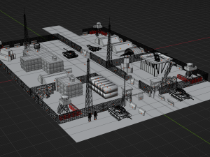 US Military Base 3D Model