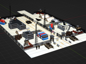 US Military Base 3D Model