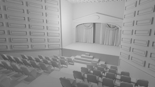 Theater interior No Material Modelo 3D .c4d .max .obj .3ds .fbx .stl .blend 