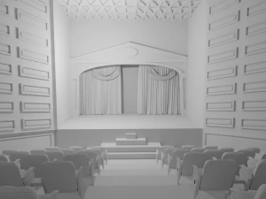 Theater interior No Material 3D Model