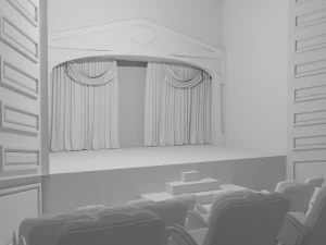 Theater interior No Material 3D Model