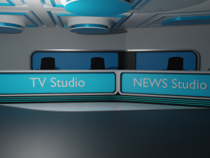 Virtual TV Studio 3D Model