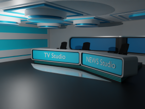 Virtual TV Studio 3D Model