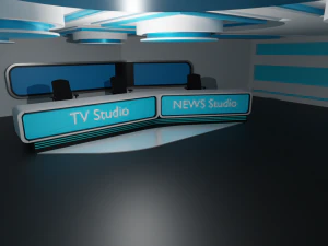 Virtual TV Studio 3D Model