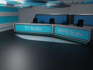 Virtual TV Studio 3D Model