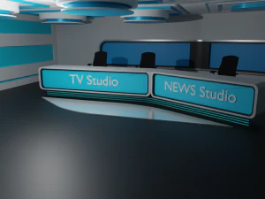 Virtual TV Studio 3D Model