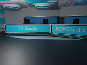 Virtual TV Studio 3D Model