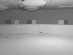 Virtual TV Studio No Material 3D Model