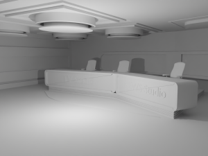 Virtual TV Studio No Material 3D Model