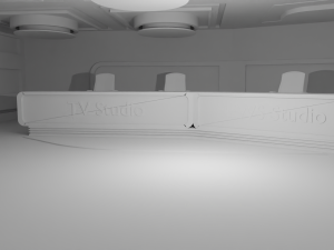 Virtual TV Studio No Material 3D Model