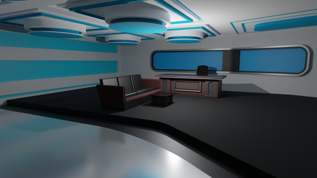Talk Show Studio 3D Model .c4d .max .obj .3ds .fbx .stl .blend 