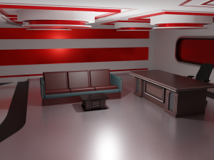 Talk Show Studio Modello 3D