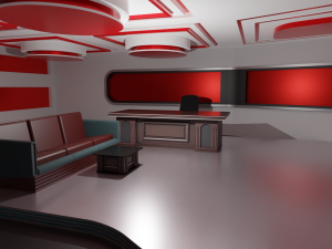 Talk Show Studio Modello 3D