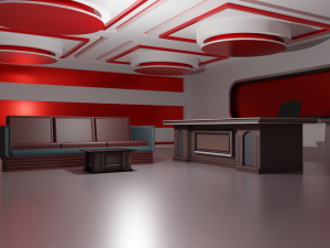 Talk Show Studio Modello 3D