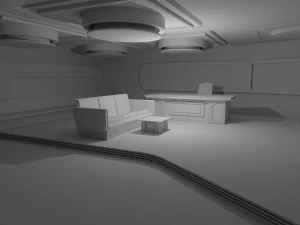 Talkshow-Studio Kein Material 3D Modell