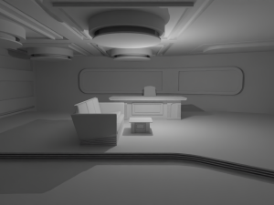 Talk Show Studio No Material Modelo 3D