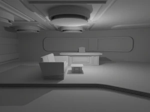 Talk Show Studio No Material 3D Model