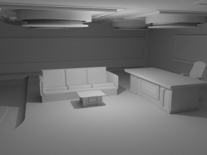 Talk Show Studio No Material Modelo 3D