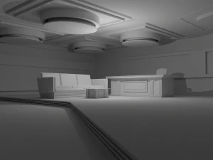 Talk Show Studio No Material 3D Model