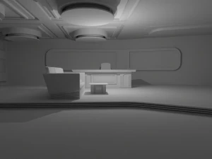 Talk Show Studio No Material 3D Model