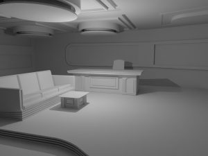 Talk Show Studio No Material Modelo 3D