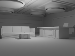 Talk Show Studio No Material Modelo 3D