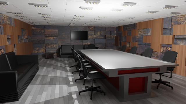 Conference Room 3D Модель .c4d .max .obj .3ds .fbx .stl .blend 
