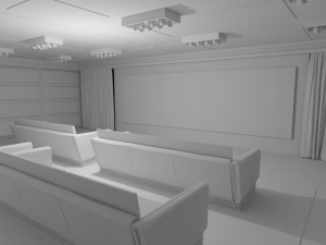 Cinema Room No Material Modelo 3D