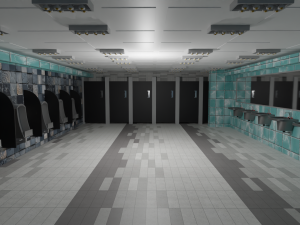 Restroom Interior 3D Model