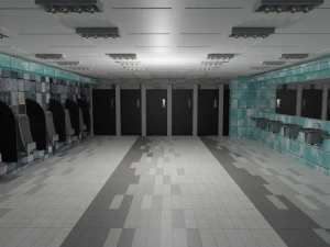 Restroom Interior 3D Model