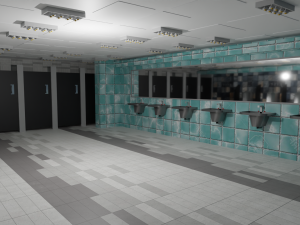 Restroom Interior 3D Model