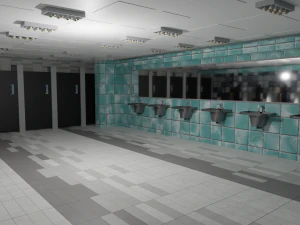 Restroom Interior 3D Model