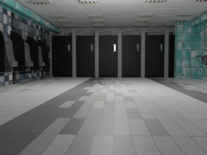 Restroom Interior 3D Model