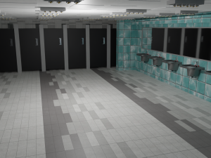 Restroom Interior 3D Model