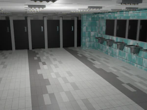 Restroom Interior 3D Model