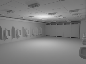 Restroom Interior No Material Modelo 3D