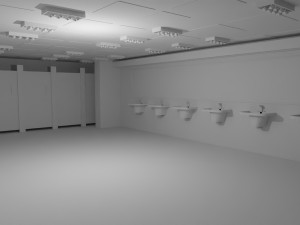 Restroom Interior No Material Modelo 3D