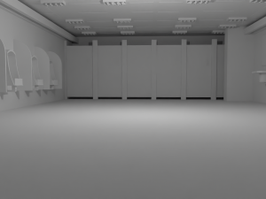 Restroom Interior No Material Modelo 3D