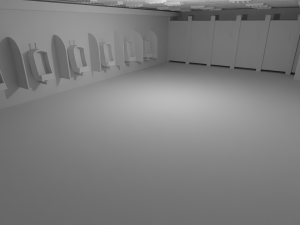 Restroom Interior No Material Modelo 3D