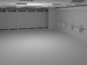 Restroom Interior No Material Modelo 3D