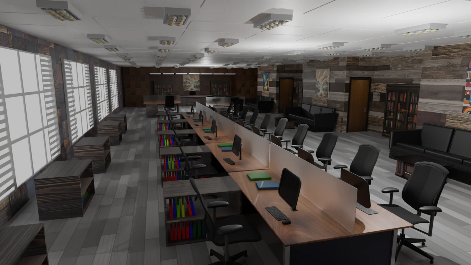 Interno dell'ufficio Modello 3D .c4d .max .obj .3ds .fbx .stl .blend 