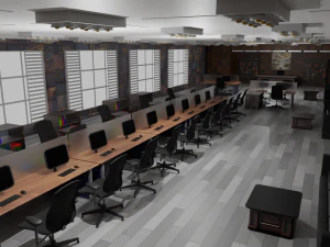 Interno dell'ufficio Modello 3D