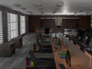 Interno dell'ufficio Modello 3D